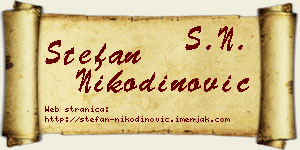 Stefan Nikodinović vizit kartica